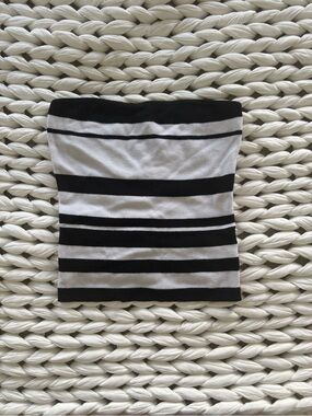 Dynamite Black and White Striped Tube Skirt